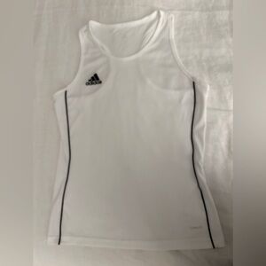 Adidas white racer back workout top.